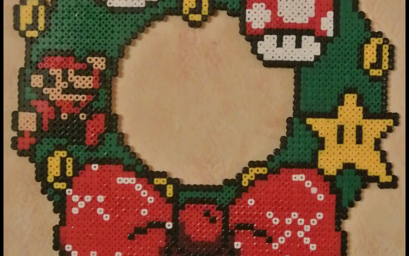 Geeky Crafts - Mario Holiday Wreath