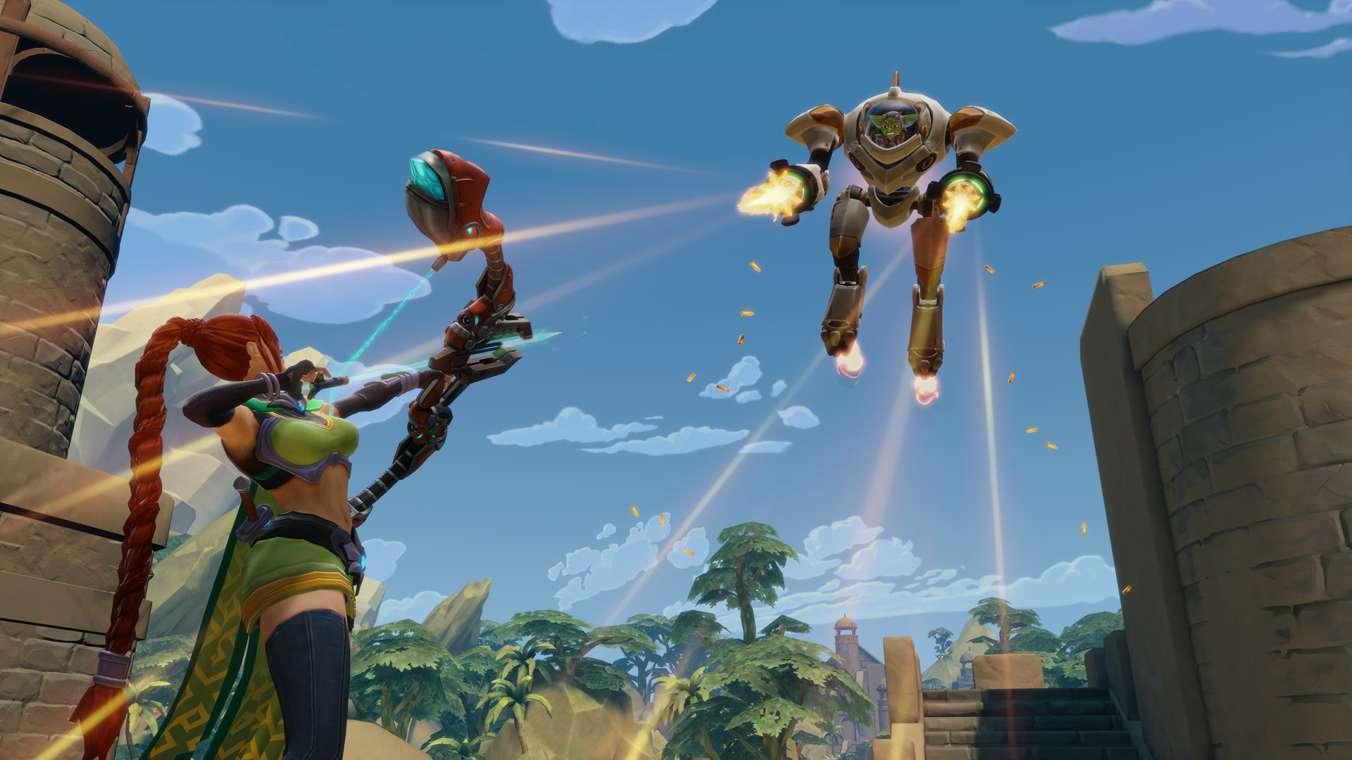 Paladins is a free to play team shooter on Steam