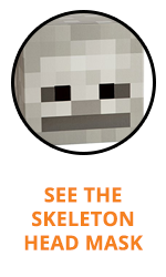 Skeleton Head Mask for Minecraft Halloween Costume