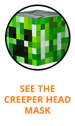 Creeper Head Mask for Minecraft Halloween Costume