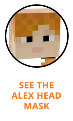 Alex Head Mask for Minecraft Halloween Costume