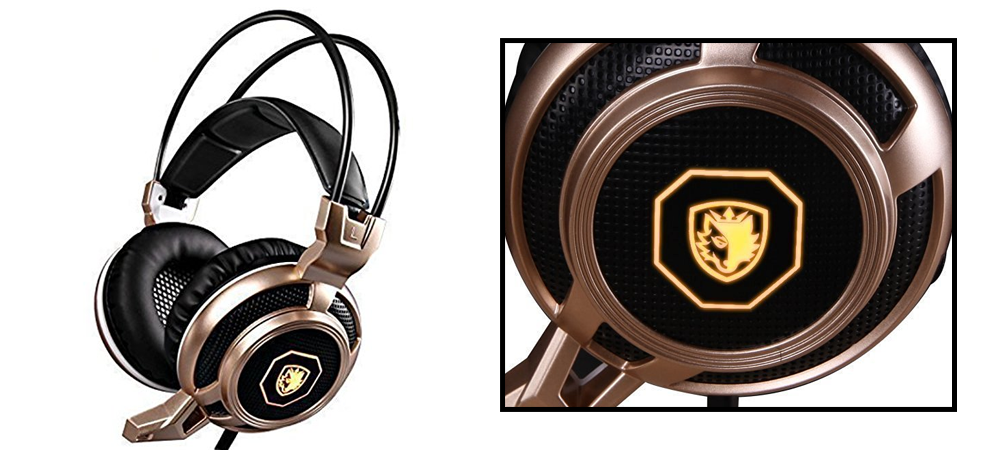 SADES Arcmage Stereo Gaming Headset in Gold
