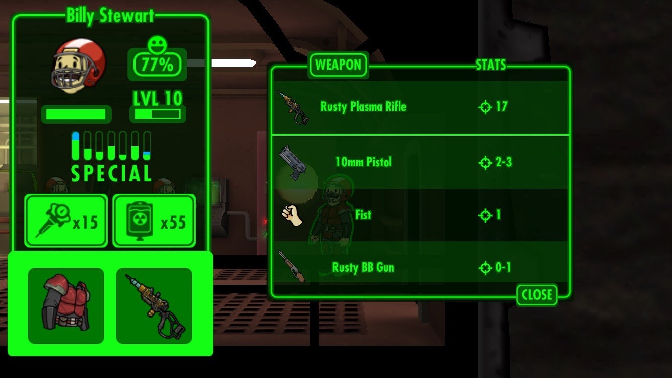 fallout shelter special combat