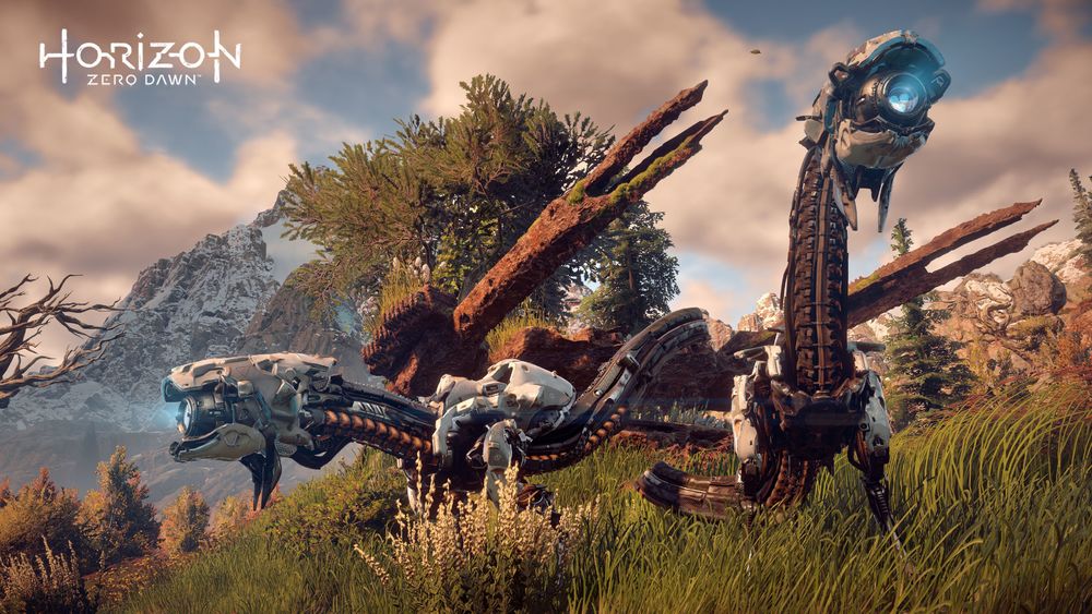 Horizon: Zero Dawn gameplay footage shoots down a robot dinosaur