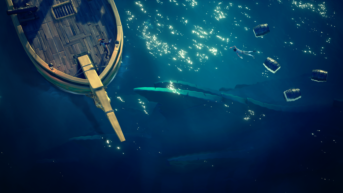 Sea Of Thieves How To Fell The Giant Megalodon Shark In The Hungering Deep Blogs Gamepedia